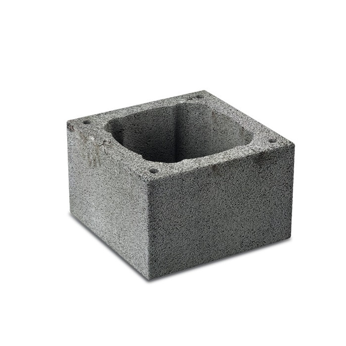 Блок керамзитобетонный пустотелый дымоходный 550х550х240 мм