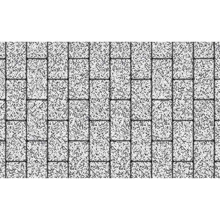 Плитка тротуарная Прямоугольник (Ла-Линия) Б.2.П.6 Стоунмикс бело-чёрный 200х100х60 мм