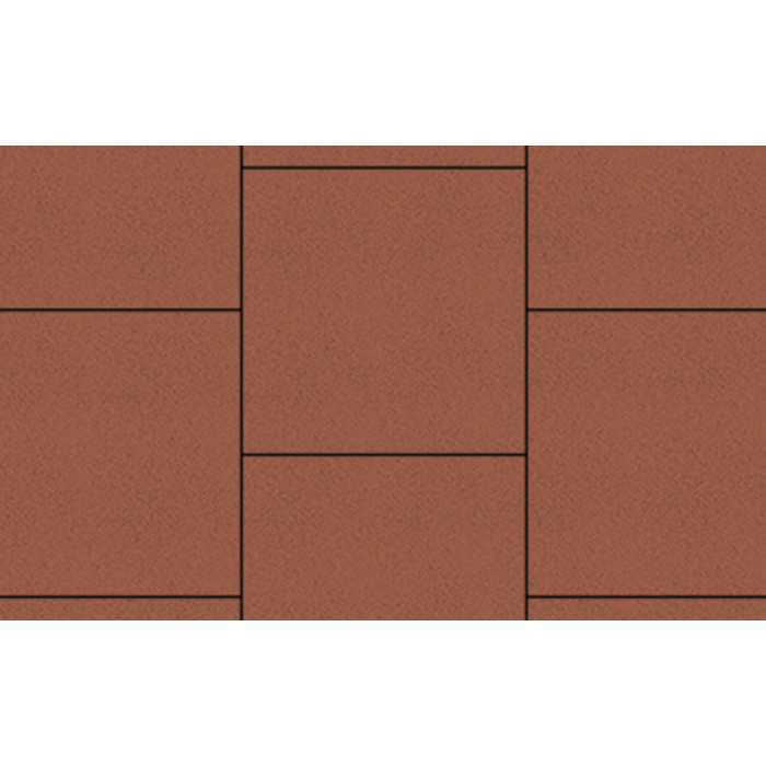 Плитка тротуарная Квадрум (Квадрат) Б.6.К.8 гладкий красный
